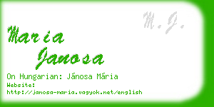maria janosa business card
